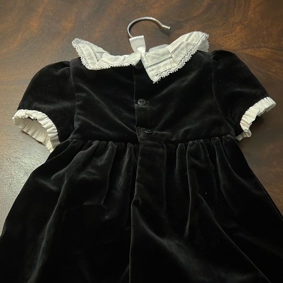 Edgehill Collection Short Sleeve Velvet Lace Babydoll Dress - Picture 8 of 9